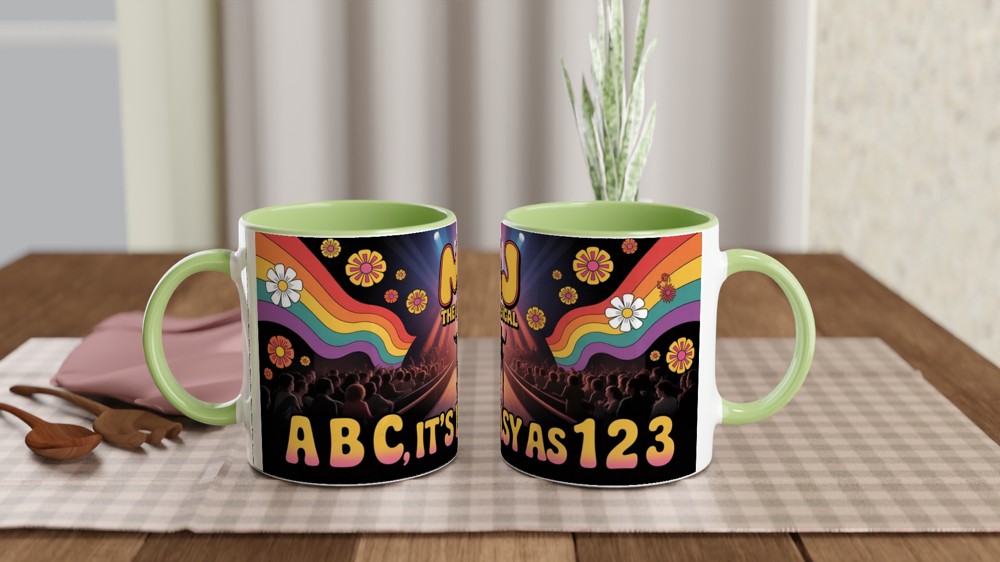 MJ The Musical Mug | Jackson 5 Era Retro Stage Design | Theatre Lover Gift | West End Present for Him or Her — view 5