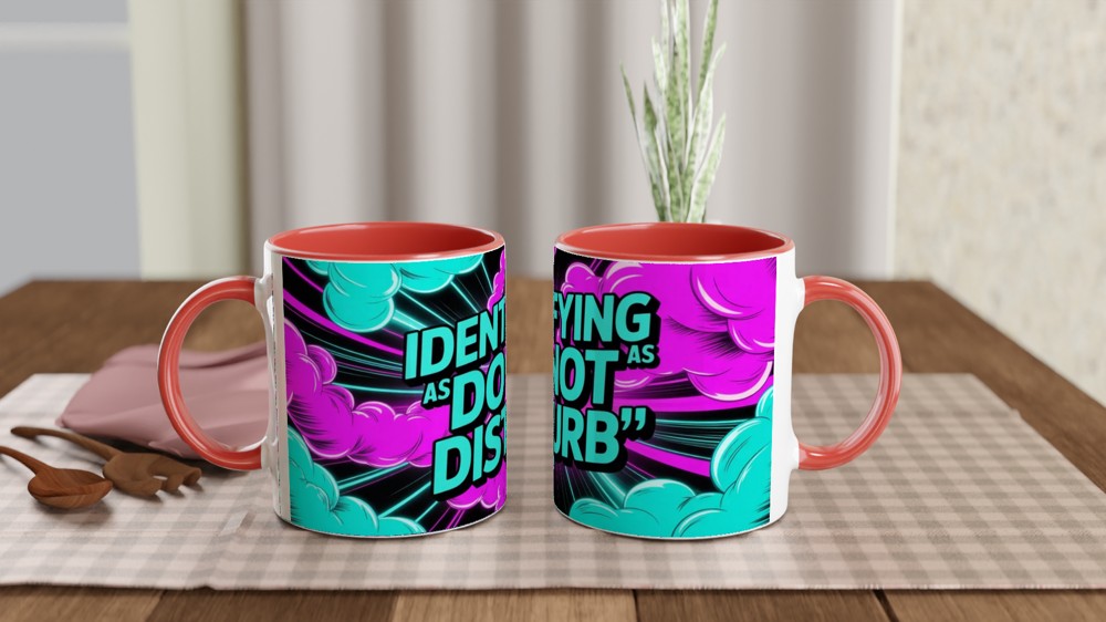 Identifying As Do Not Disturb - Comic Pop Art Mug — view 7