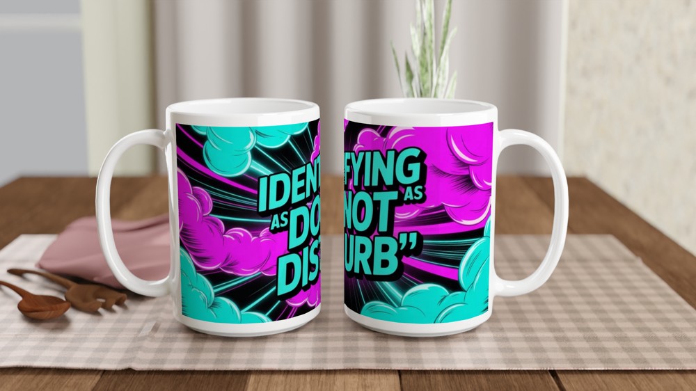 Identifying As Do Not Disturb - Comic Pop Art Mug — view 2