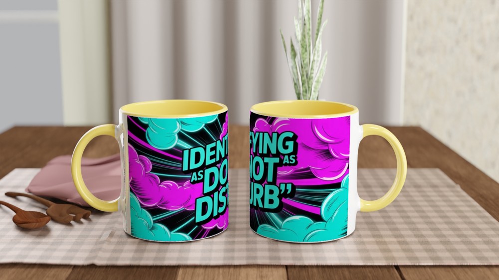 Identifying As Do Not Disturb - Comic Pop Art Mug — view 8