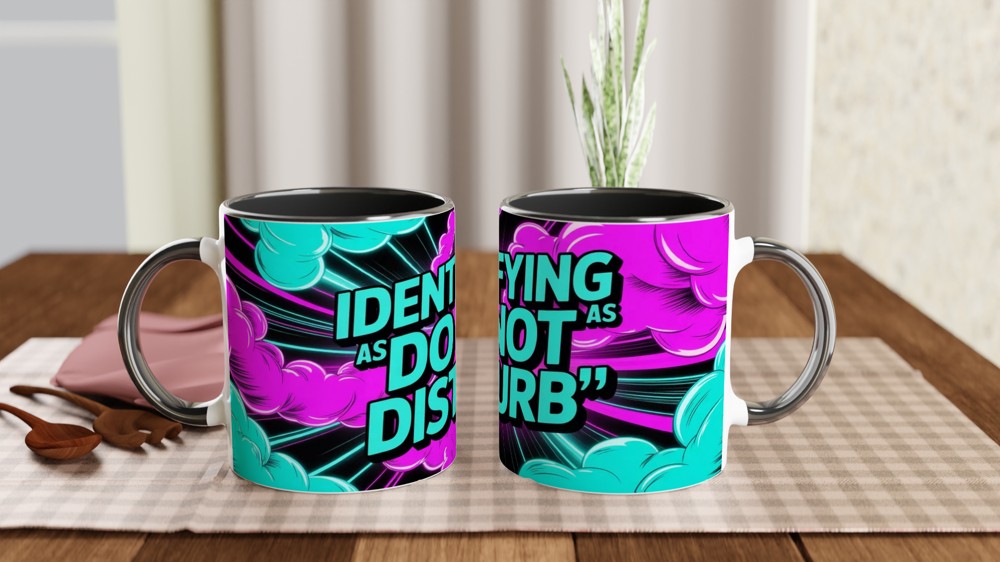 Identifying As Do Not Disturb - Comic Pop Art Mug — view 9