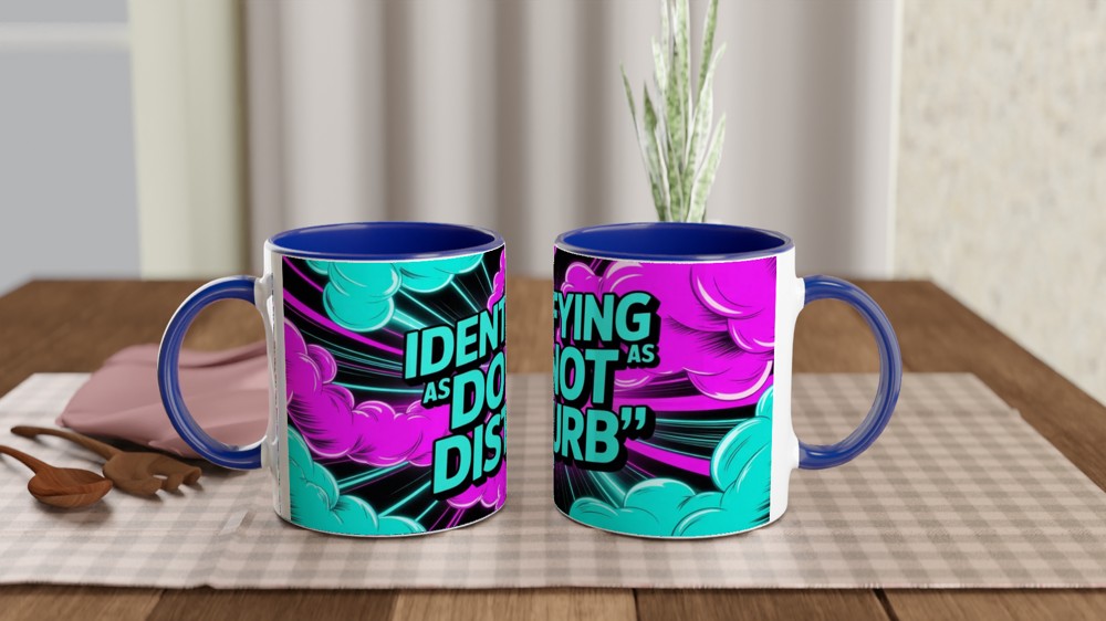 Identifying As Do Not Disturb - Comic Pop Art Mug — view 4