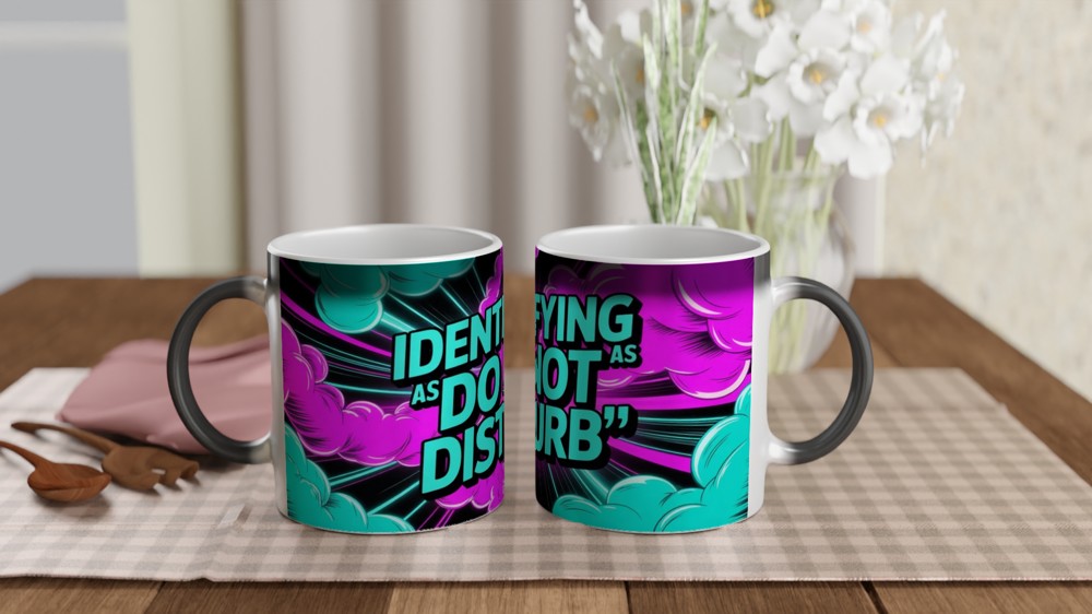 Identifying As Do Not Disturb - Comic Pop Art Mug — view 3