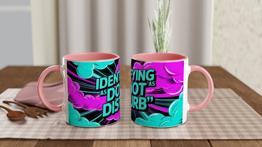 Identifying As Do Not Disturb - Comic Pop Art Mug — view 6
