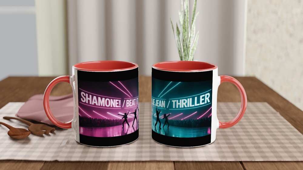Shamone Beat It Billie Jean Thriller Neon Dance Mug — view 7