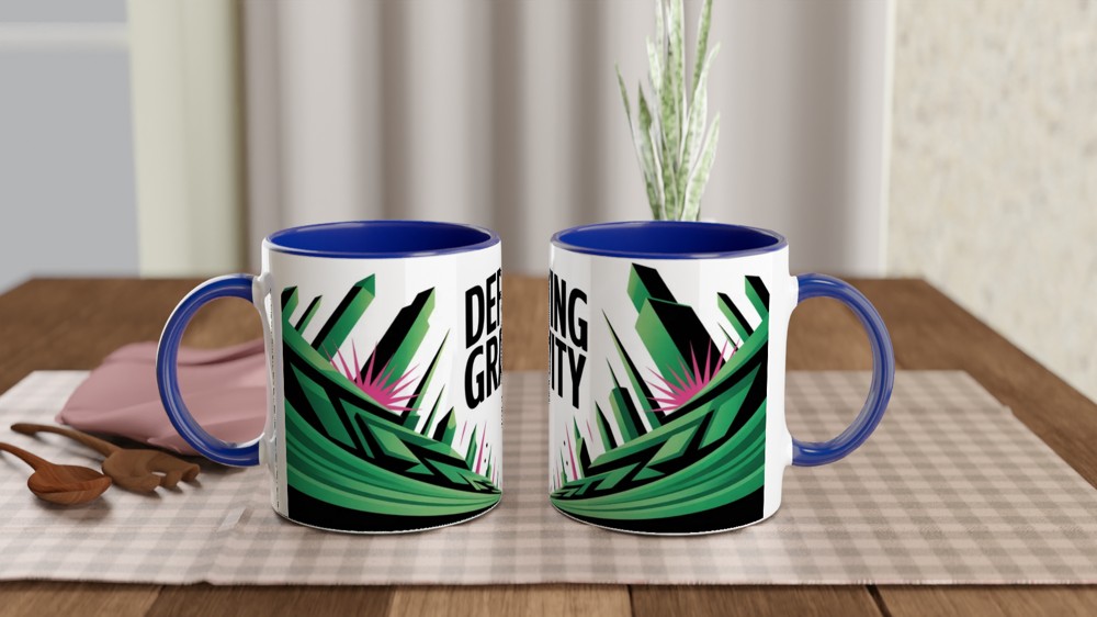 Defying Gravity Bold Geometric Design Mug — view 4