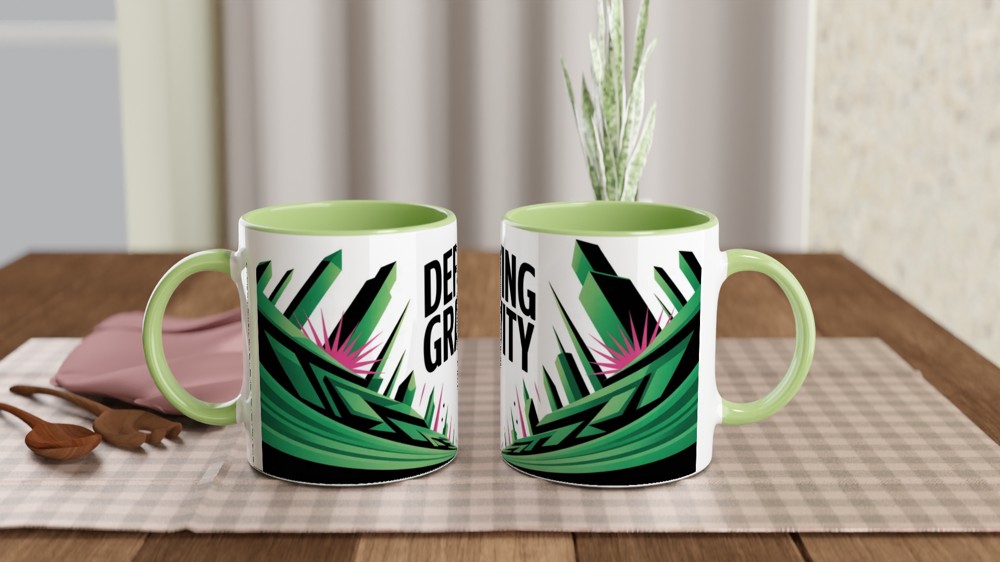 Defying Gravity Bold Geometric Design Mug — view 5
