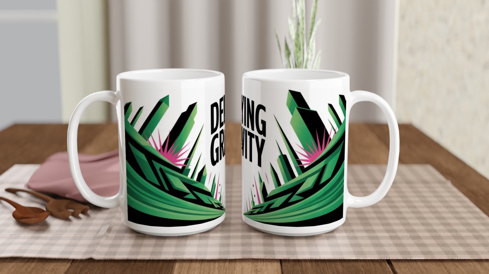 Defying Gravity Bold Geometric Design Mug — view 2