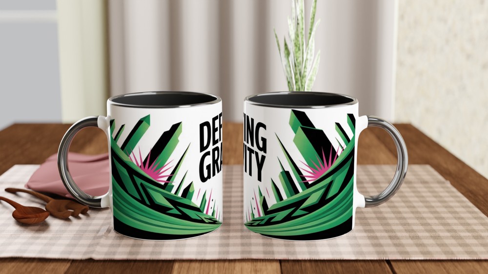 Defying Gravity Bold Geometric Design Mug — view 9
