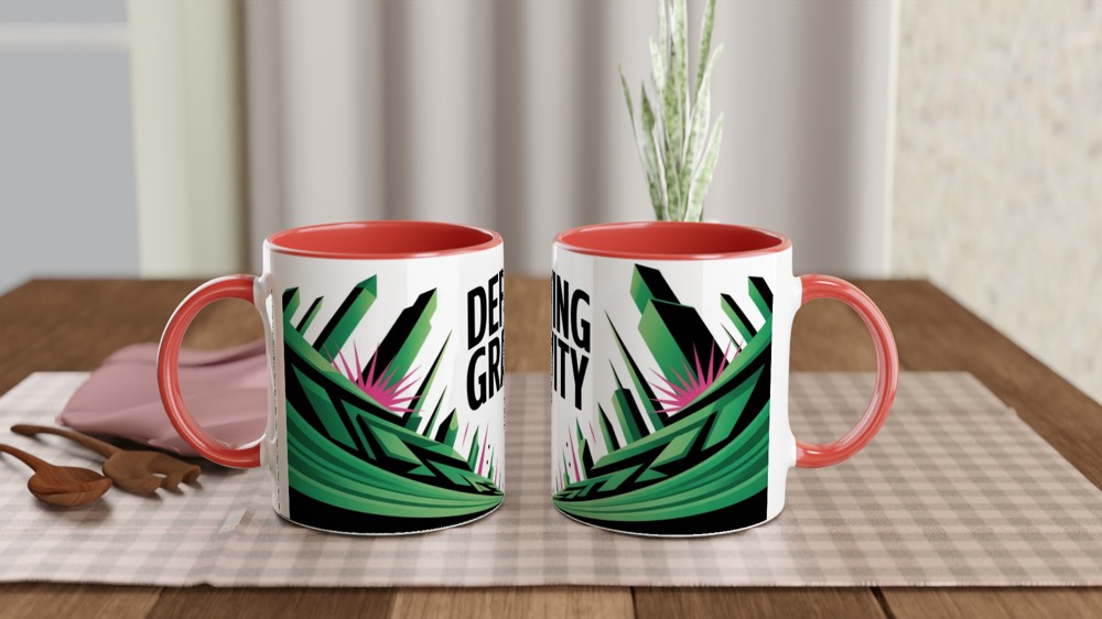 Defying Gravity Bold Geometric Design Mug — view 7