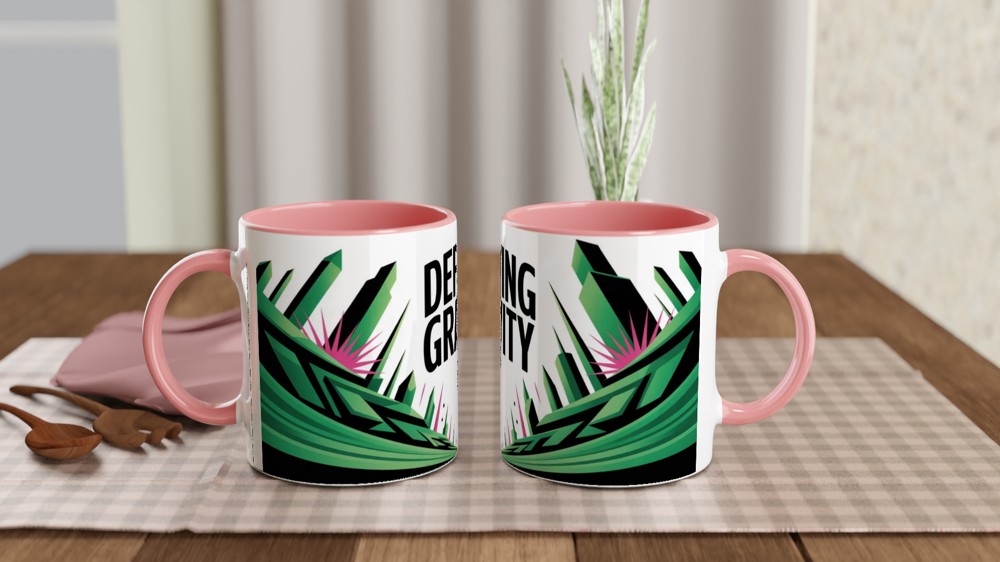 Defying Gravity Bold Geometric Design Mug — view 6