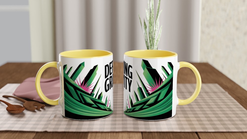 Defying Gravity Bold Geometric Design Mug — view 8