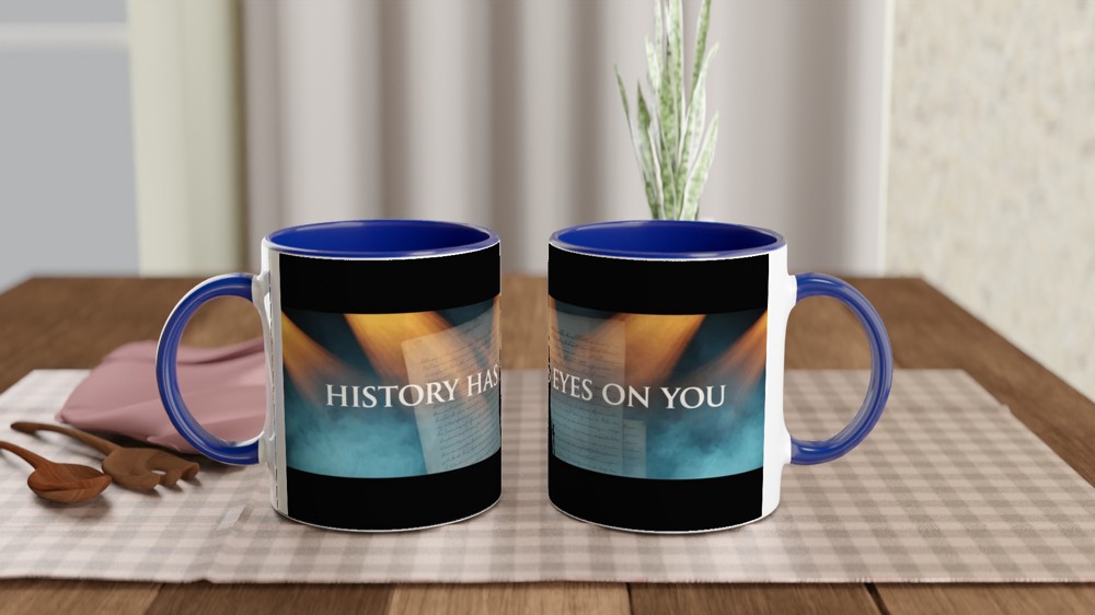 History Has Its Eyes On You - Historical Silhouette Mug — view 4