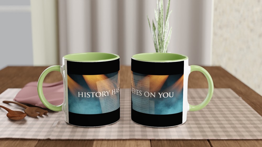 History Has Its Eyes On You - Historical Silhouette Mug — view 5