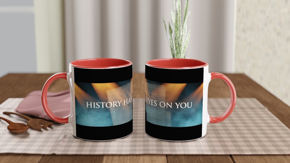 History Has Its Eyes On You - Historical Silhouette Mug — view 7