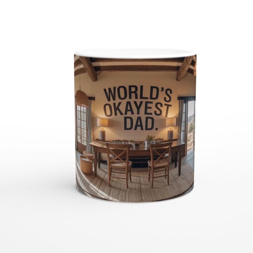 World's Okayest Dad Mug | Funny Father's Day Gift | Humorous Mug for Dad | Birthday Present for Him — view 11