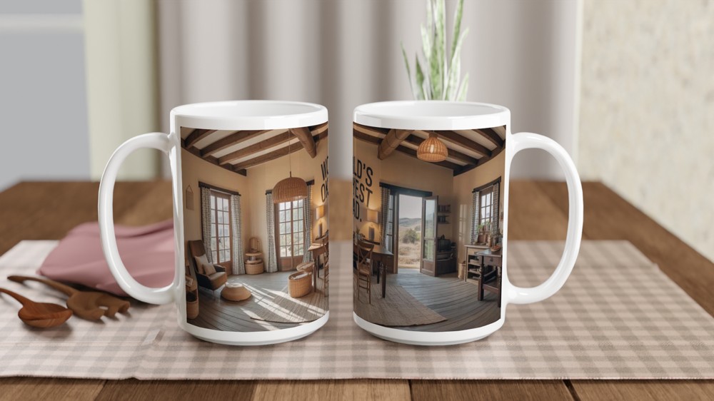 World's Okayest Dad Mug | Funny Father's Day Gift | Humorous Mug for Dad | Birthday Present for Him — view 2