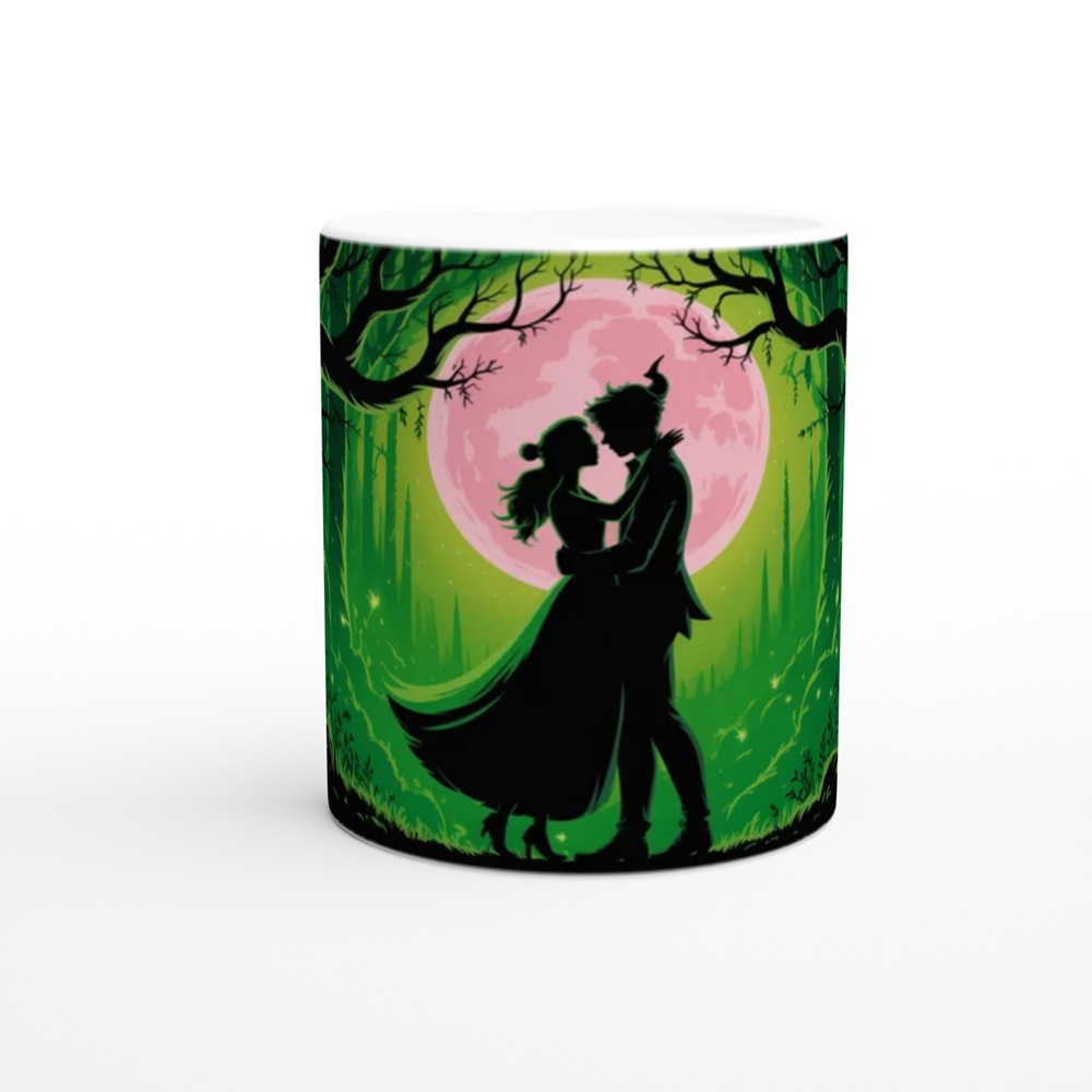 Enchanted Forest Romance Silhouette Moonlight Mug — view 11