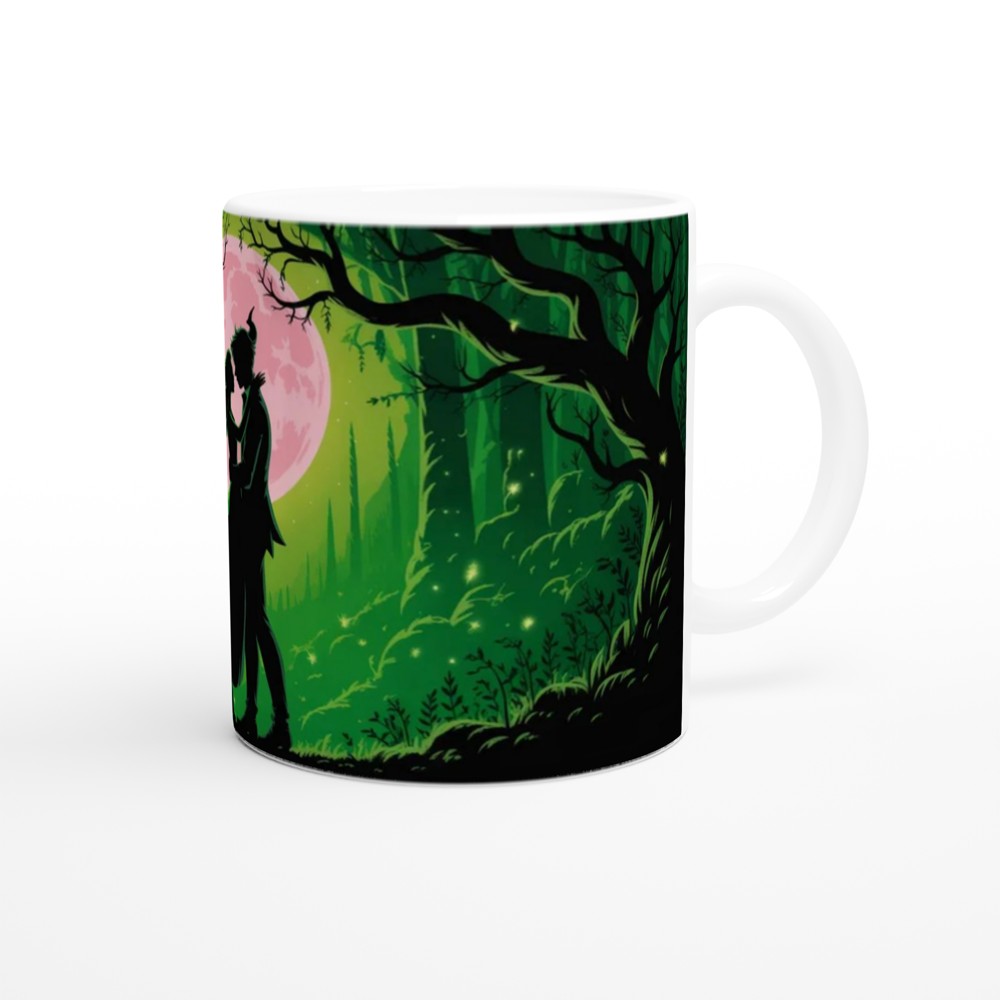 Enchanted Forest Romance Silhouette Moonlight Mug — view 12