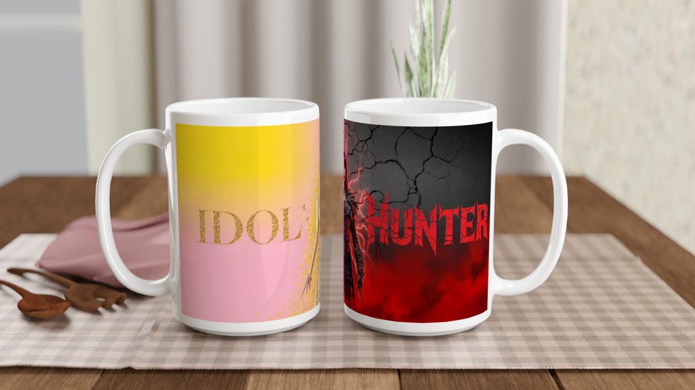 K-Pop Demon Hunter Mug | Dual Identity Idol Design | Korean Pop Music Lover Gift | Birthday Present for Best Friend — view 2