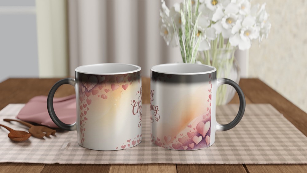 Still Choosing You - Romantic Watercolour Hearts Mug — view 3