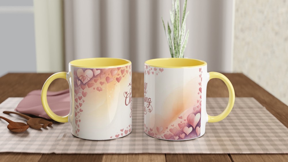Still Choosing You - Romantic Watercolour Hearts Mug — view 8