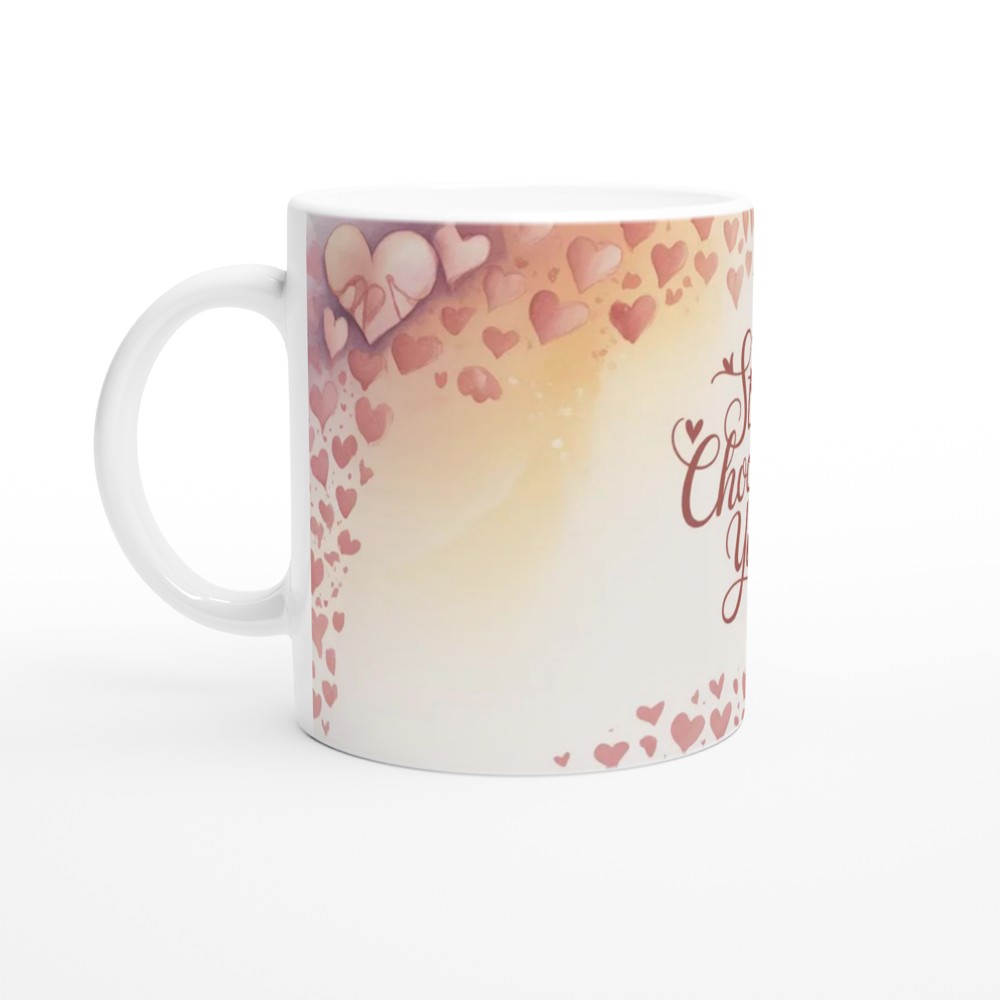 Still Choosing You - Romantic Watercolour Hearts Mug — view 10