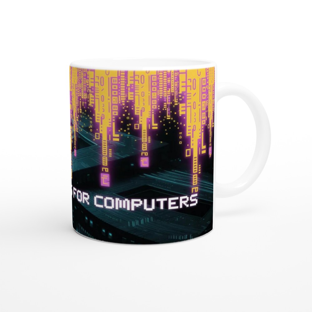 Binary Code Is For Computers - Non-Binary Pride Tech Mug — view 12