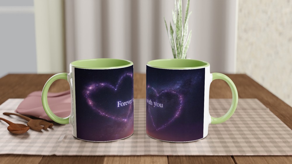 Forever Starts With You Mug | Romantic Starry Night Gift | Anniversary Present for Husband or Wife | Valentines Day Couple Mug — view 5