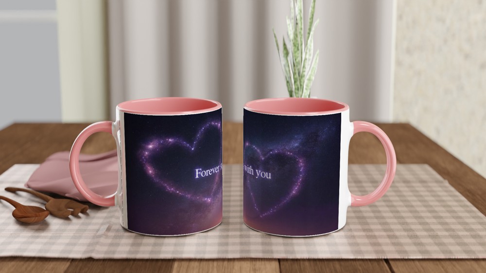 Forever Starts With You Mug | Romantic Starry Night Gift | Anniversary Present for Husband or Wife | Valentines Day Couple Mug — view 6