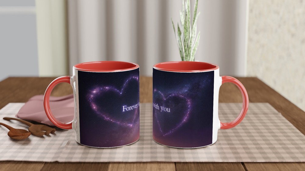 Forever Starts With You Mug | Romantic Starry Night Gift | Anniversary Present for Husband or Wife | Valentines Day Couple Mug — view 7
