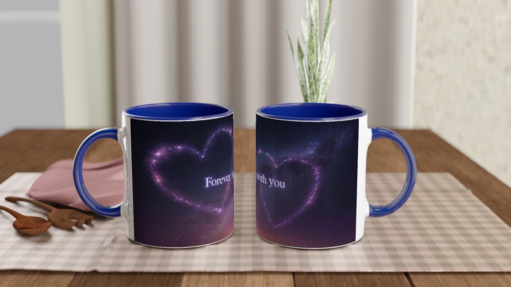 Forever Starts With You Mug | Romantic Starry Night Gift | Anniversary Present for Husband or Wife | Valentines Day Couple Mug — view 4
