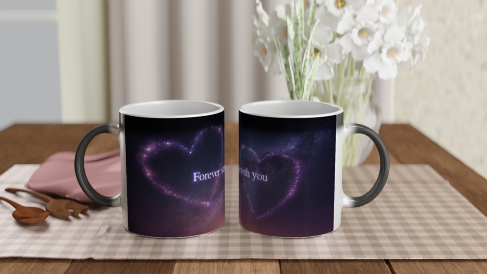 Forever Starts With You Mug | Romantic Starry Night Gift | Anniversary Present for Husband or Wife | Valentines Day Couple Mug — view 3