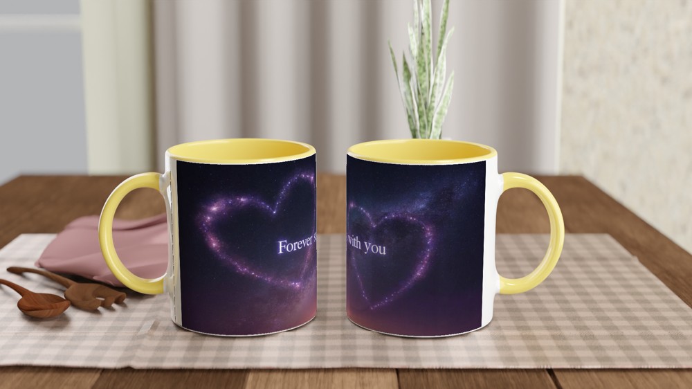 Forever Starts With You Mug | Romantic Starry Night Gift | Anniversary Present for Husband or Wife | Valentines Day Couple Mug — view 8