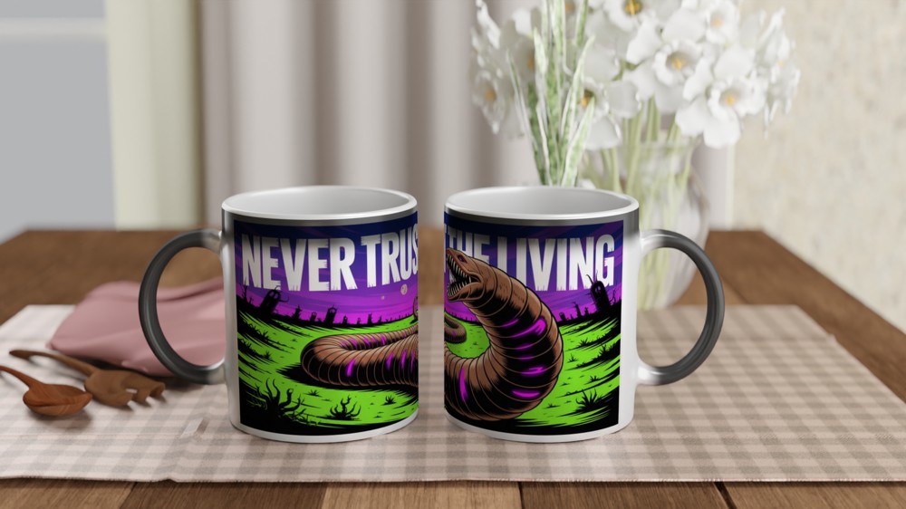 Never Trust The Living - Horror Sandworm Mug — view 3
