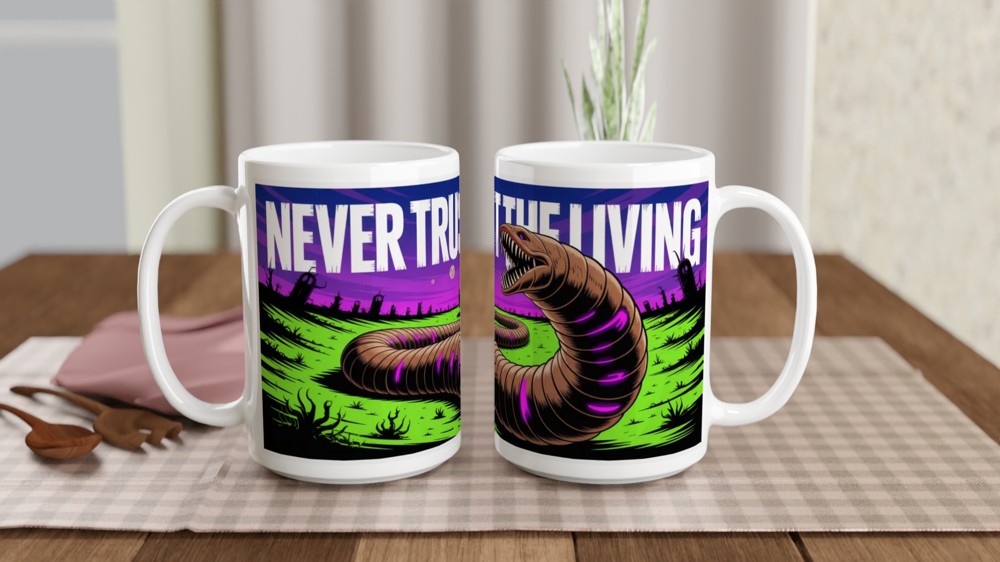 Never Trust The Living - Horror Sandworm Mug — view 2