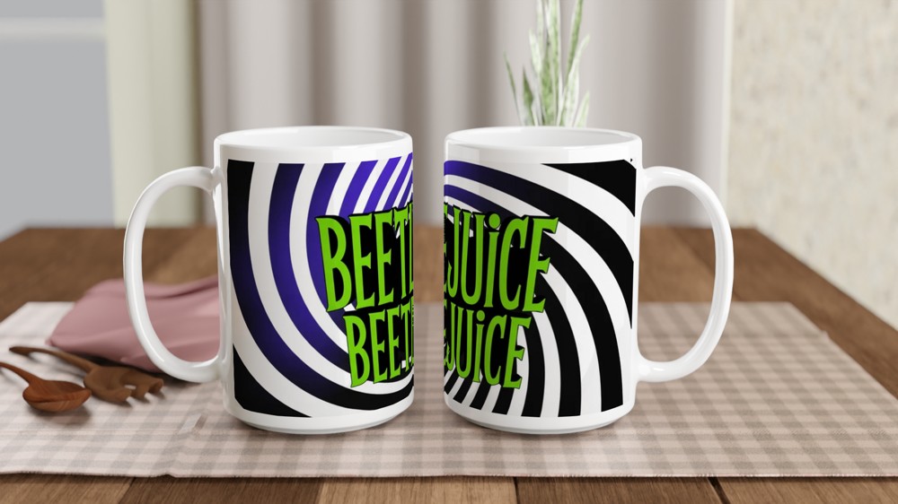 Beetlejuice Mug | Musical Theatre Gift | Vortex Design | Present for Best Friend — view 2