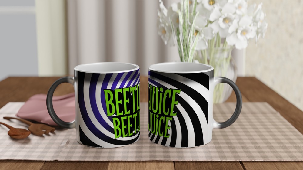 Beetlejuice Mug | Musical Theatre Gift | Vortex Design | Present for Best Friend — view 3