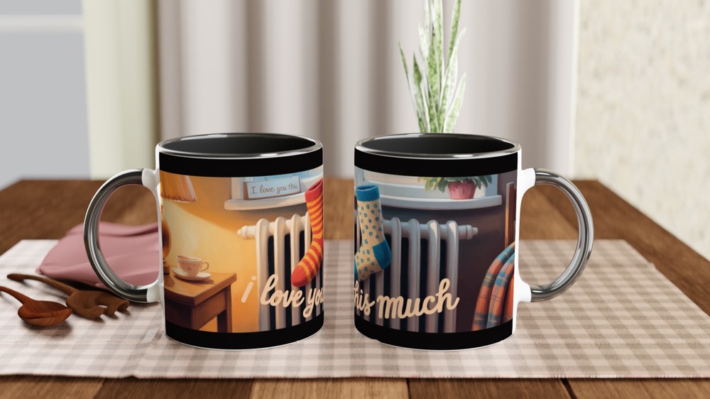 I Love You This Much - Cosy Mismatched Socks Mug — view 9