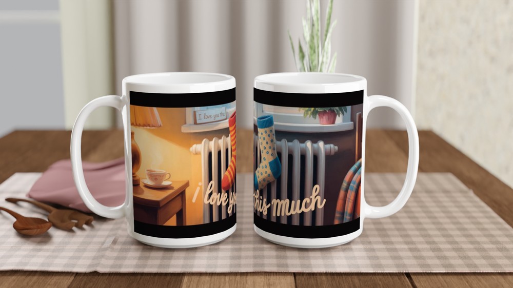 I Love You This Much - Cosy Mismatched Socks Mug — view 2