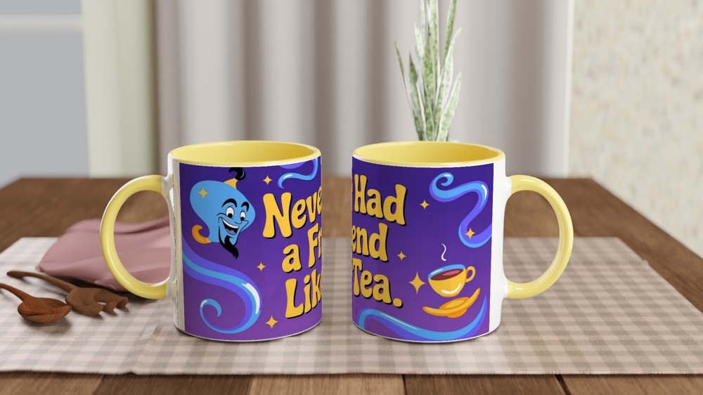 Aladdin Mug | 'Never Had a Friend Like Tea' Quote | Musical Theatre Gift | Best Friend Present — view 8