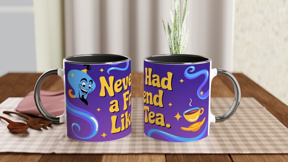 Aladdin Mug | 'Never Had a Friend Like Tea' Quote | Musical Theatre Gift | Best Friend Present — view 9