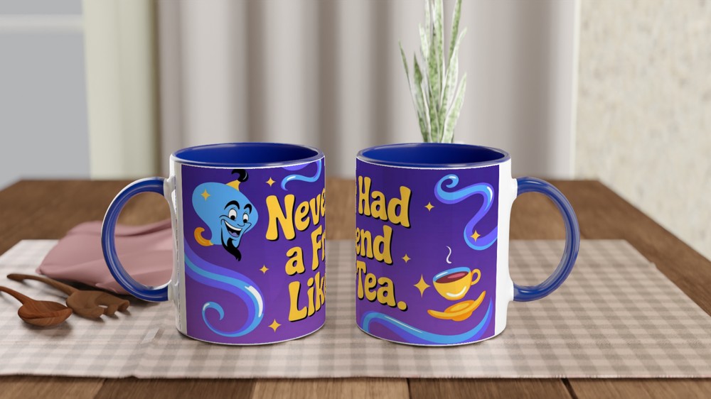 Aladdin Mug | 'Never Had a Friend Like Tea' Quote | Musical Theatre Gift | Best Friend Present — view 4