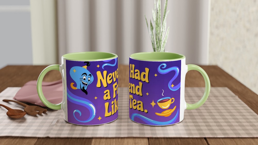Aladdin Mug | 'Never Had a Friend Like Tea' Quote | Musical Theatre Gift | Best Friend Present — view 5
