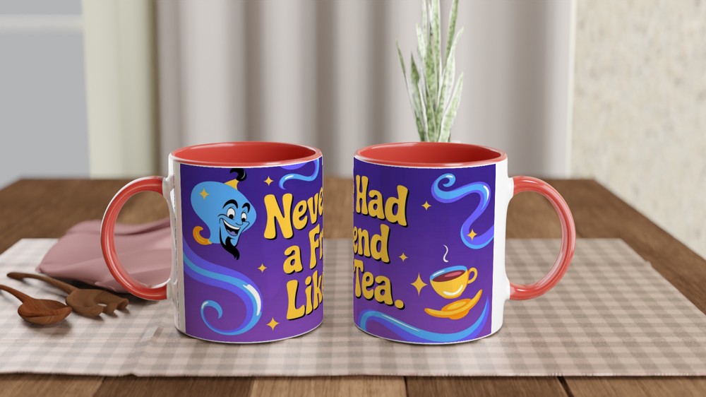 Aladdin Mug | 'Never Had a Friend Like Tea' Quote | Musical Theatre Gift | Best Friend Present — view 7