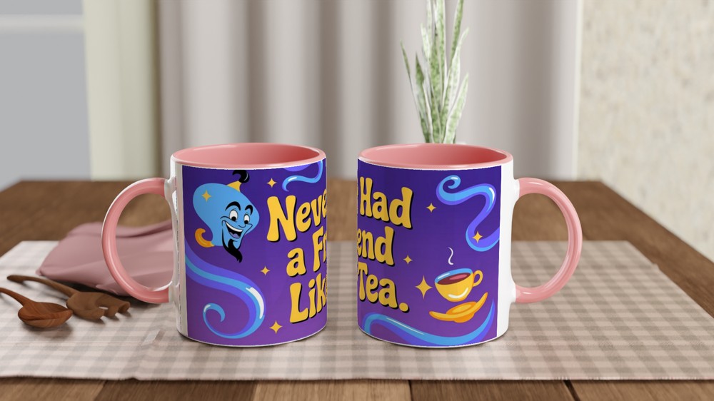 Aladdin Mug | 'Never Had a Friend Like Tea' Quote | Musical Theatre Gift | Best Friend Present — view 6