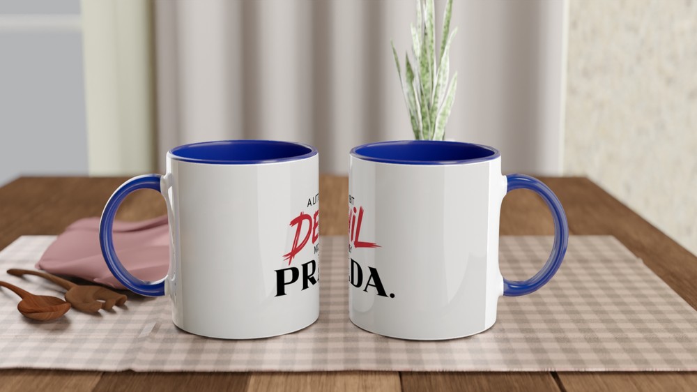 A Little Bit Devil Mostly Prada Fashion Quote Mug — view 4
