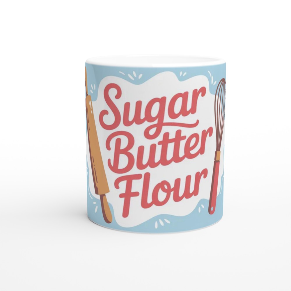 Waitress Musical Mug | Sugar Butter Flour Quote | Theatre Lover Gift | Baking Pie Mug for Best Friend — view 11
