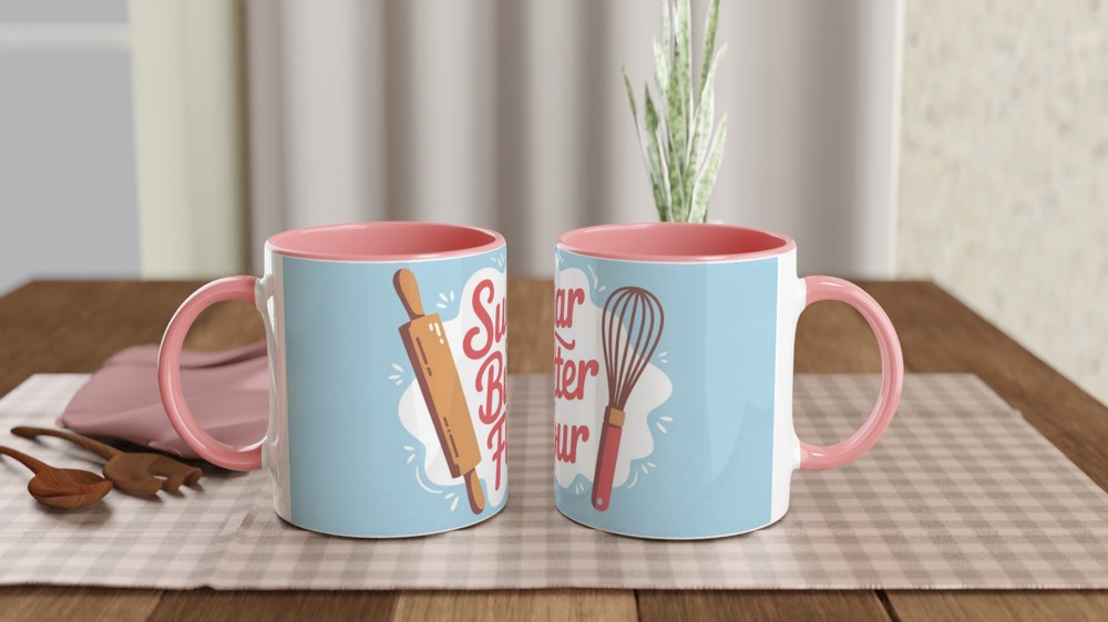 Waitress Musical Mug | Sugar Butter Flour Quote | Theatre Lover Gift | Baking Pie Mug for Best Friend — view 6