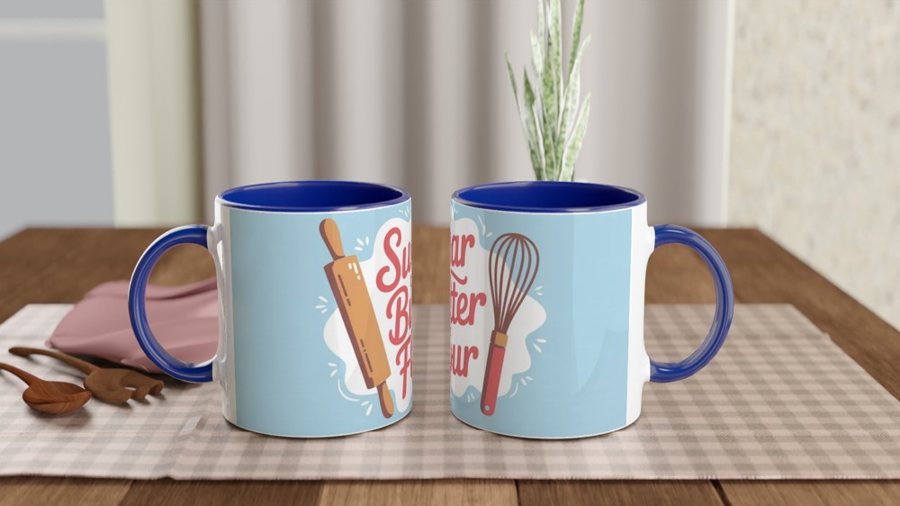 Waitress Musical Mug | Sugar Butter Flour Quote | Theatre Lover Gift | Baking Pie Mug for Best Friend — view 4